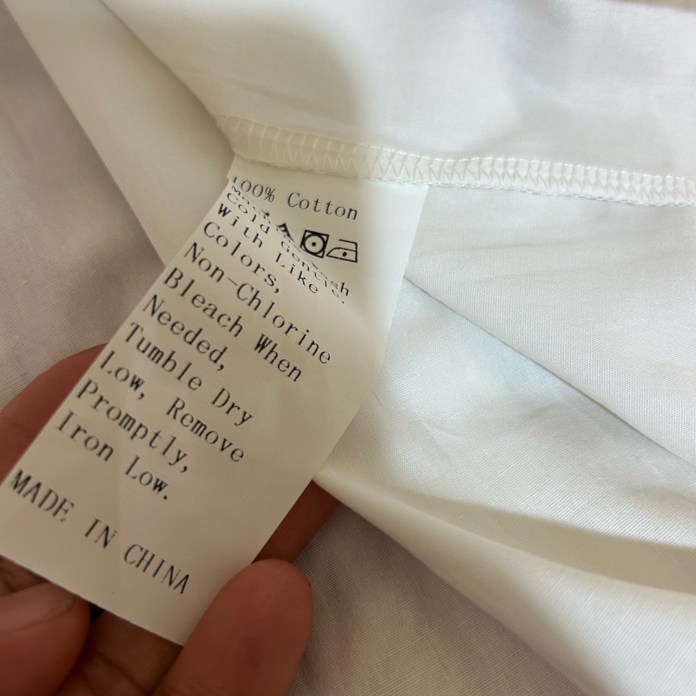 Embroidered Long Sleeve White Dress - Picture 10 of 11